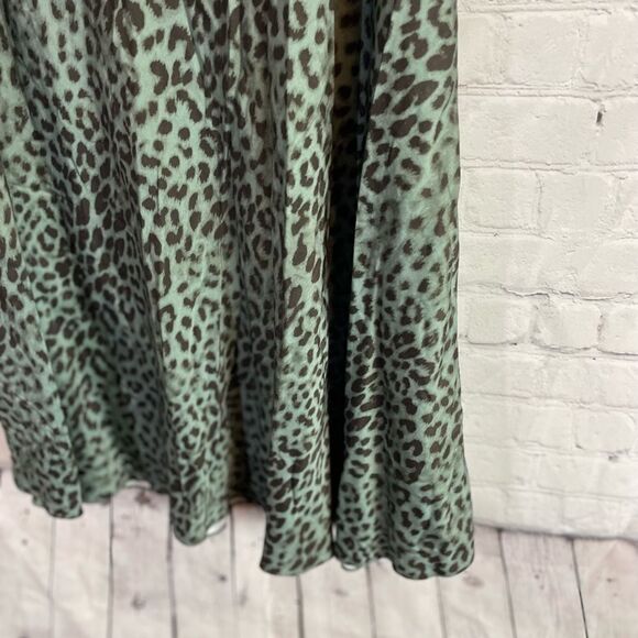 J.Jill Printed A-Line Midi Skirt in storm cloud Large Majestic Leopard - Picture 4 of 8